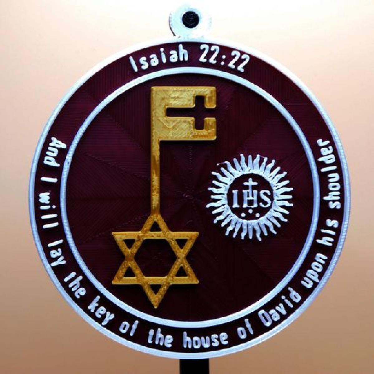 Ornamento de Natal   011 Chave de Davi