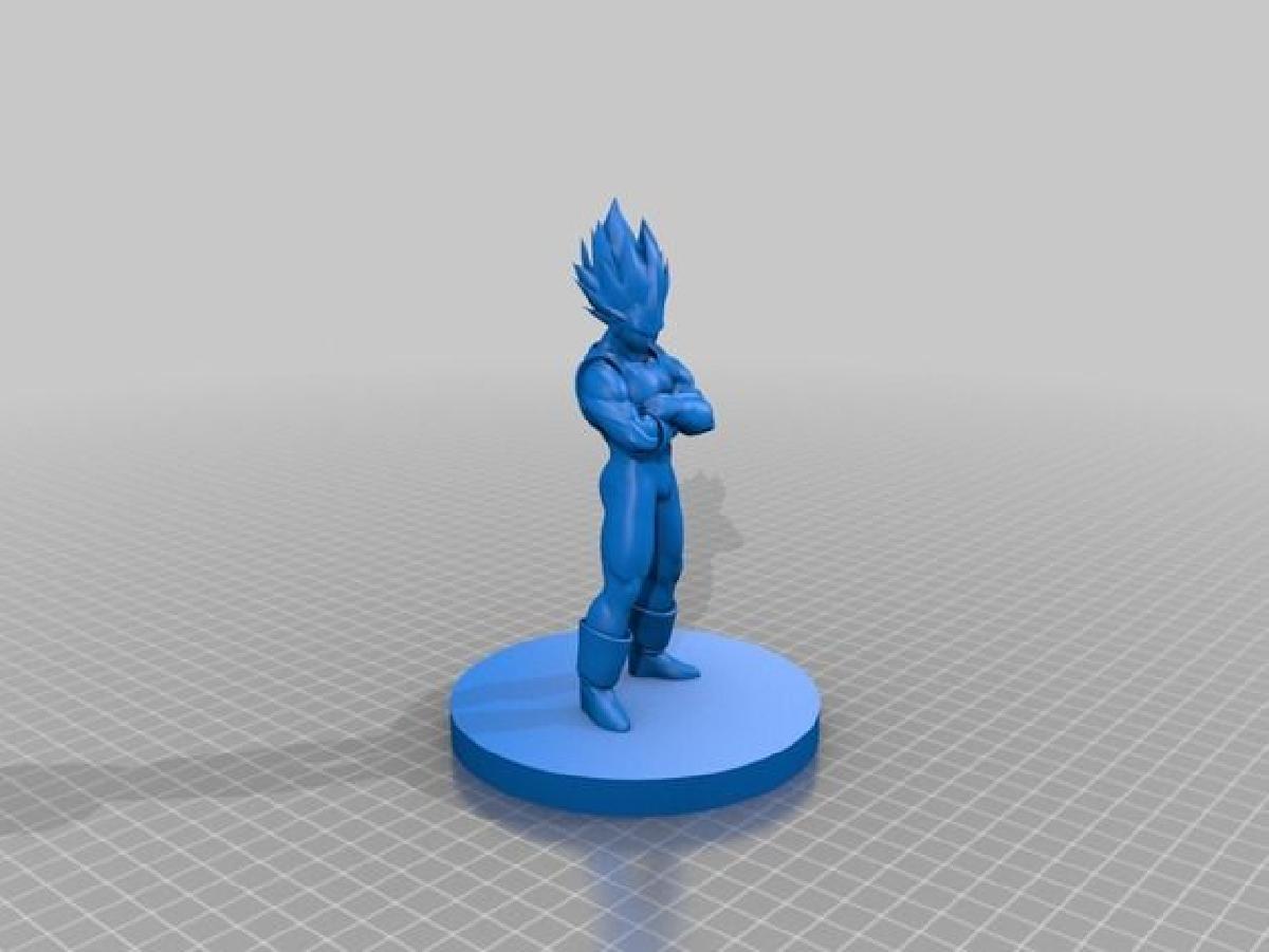 Vegeta dragon ball z com base redonda.