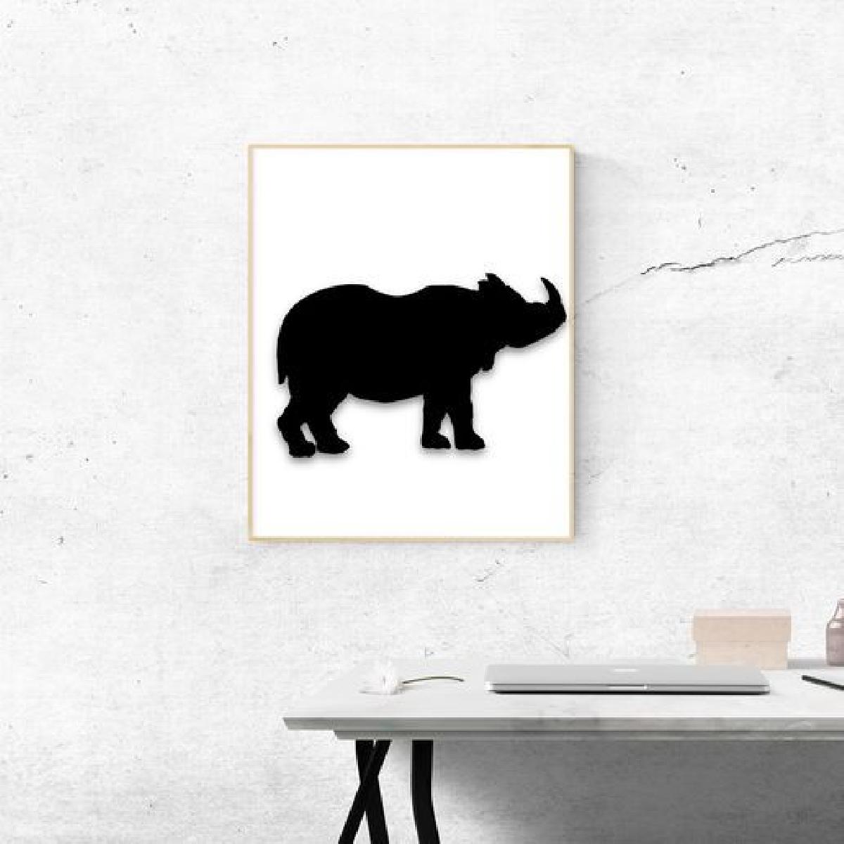 Imagem de decoracao de rinoceronte. Coleta de animais