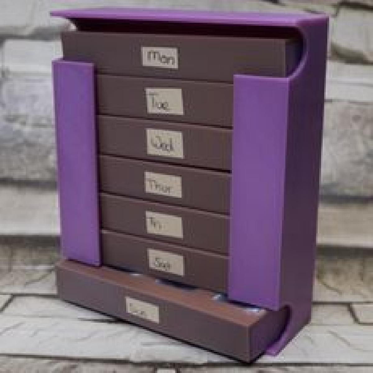 Caixa de Pilulas   Organizador Semanal com 3 Opcoes de Caixas