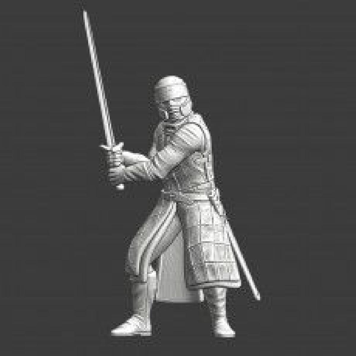 Cavaleiro Lazaro com espada de duas maos