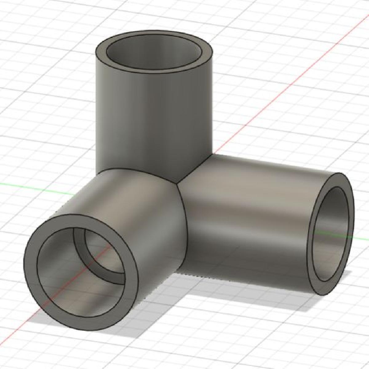 Refazer JOINT TRIPLO PARA TUBO PVC DE 1/2"