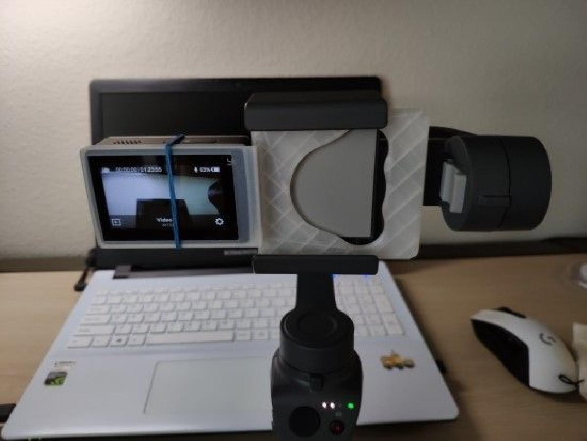 Adaptador YI 4k (plus) para camera de acao DJI Osmo Mobile 2