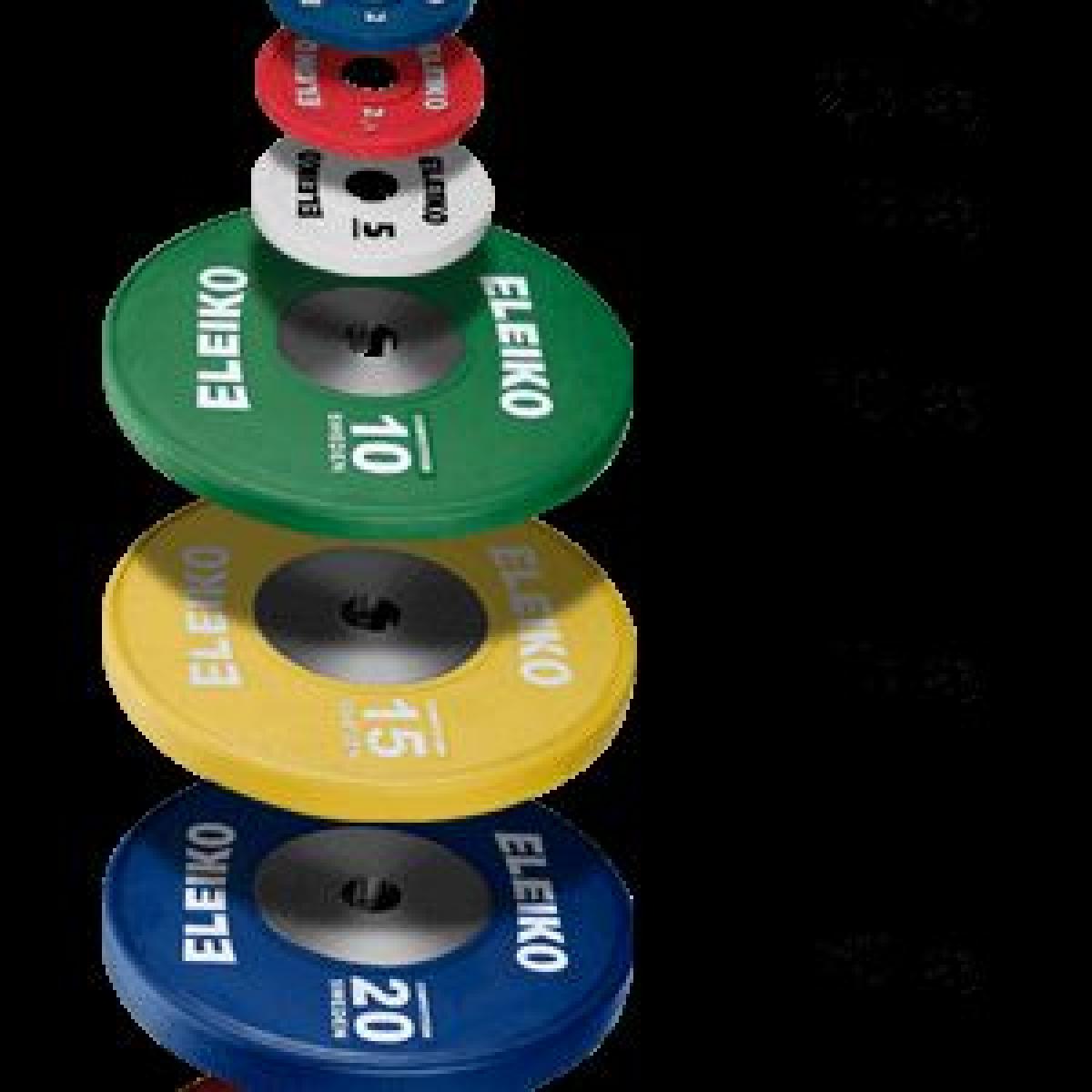 Discos eleiko calibrados para academia