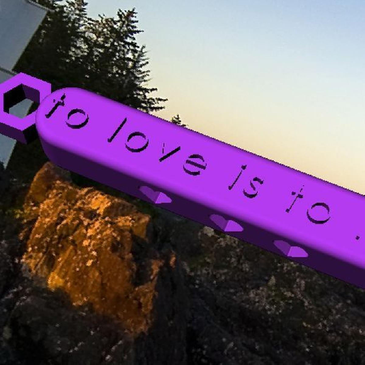 Chaveiro "Amar e Viver".