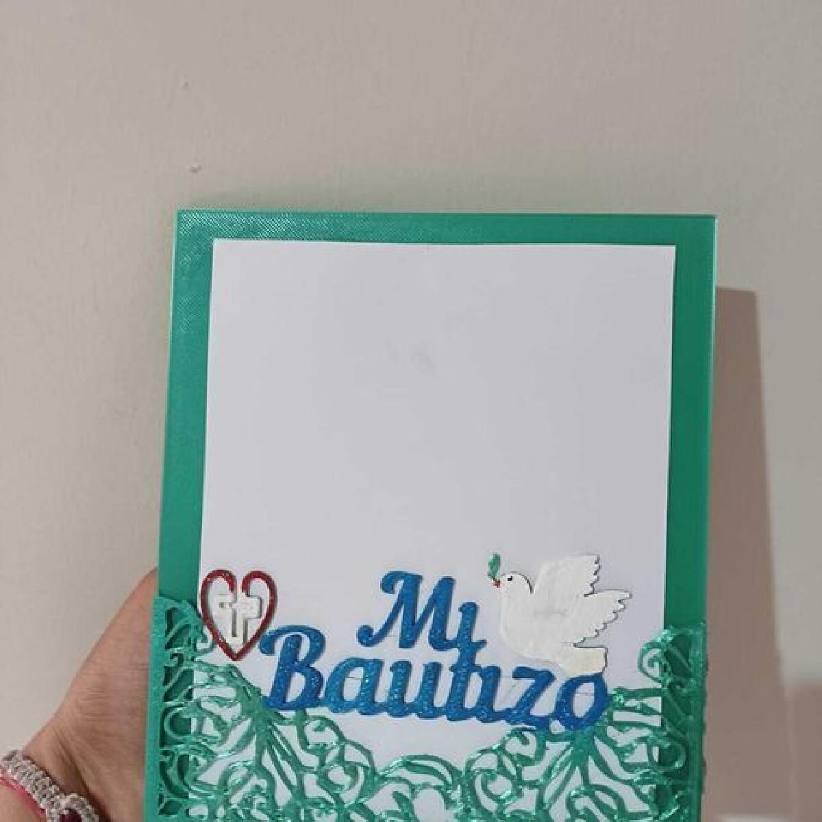 Belo convite de batismo