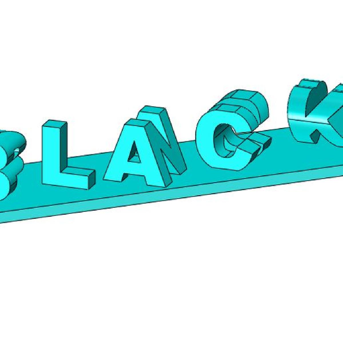 Placa de identificacao do Black Pink