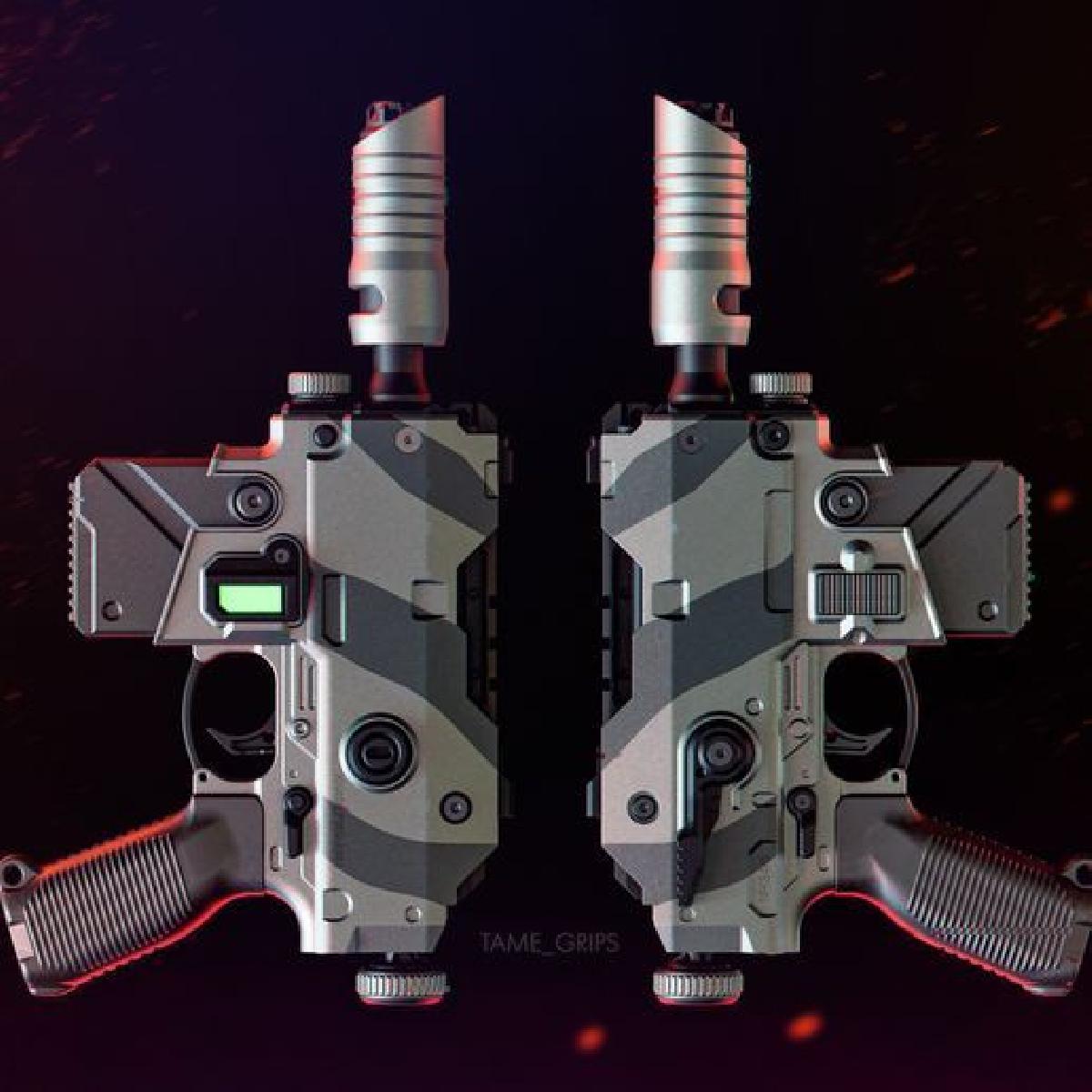 Pistola laser para Cosplay Versao 2