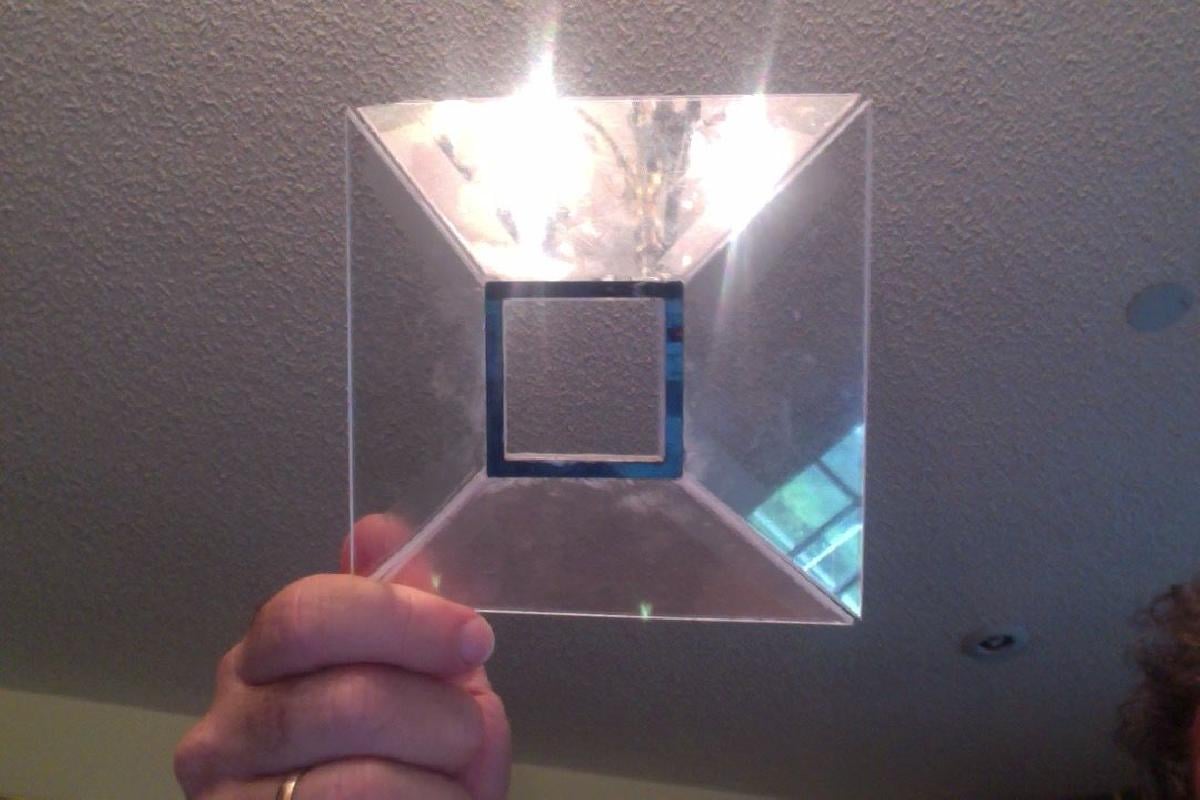 Lente de visualizacao de hologramas 3x3 cm para tablet ou laptop