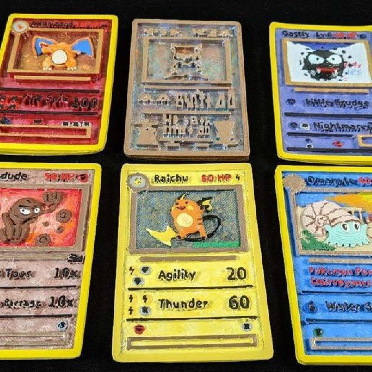Cartas de Pokemon imprimiveis em 3D