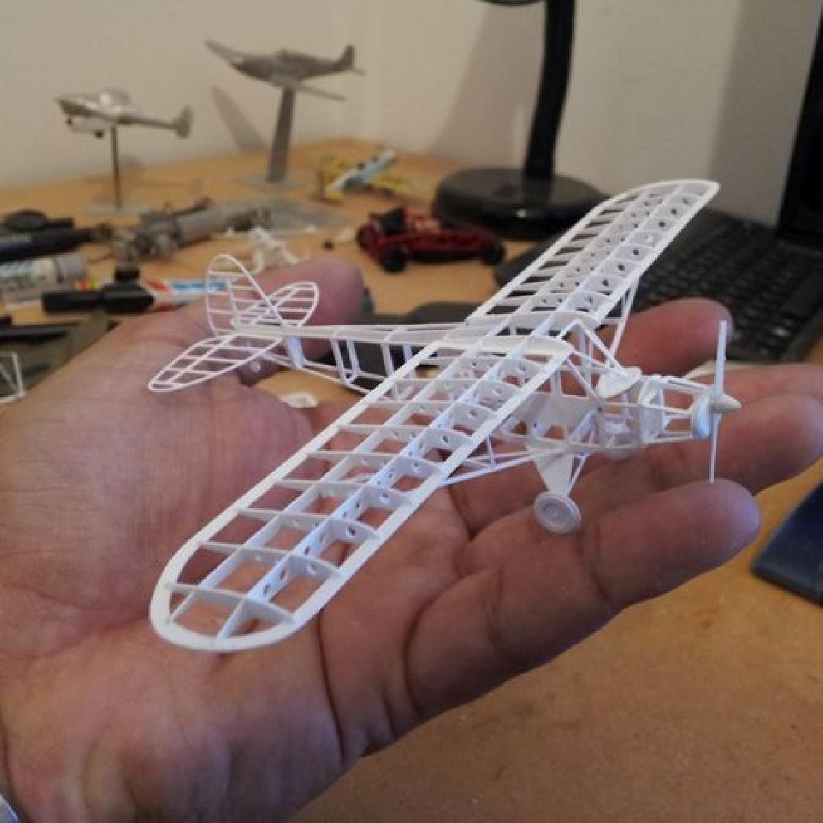 Modelo de quadro Piper Cub (esc: 1/64) (sem impressao 3D, roteamento CNC)