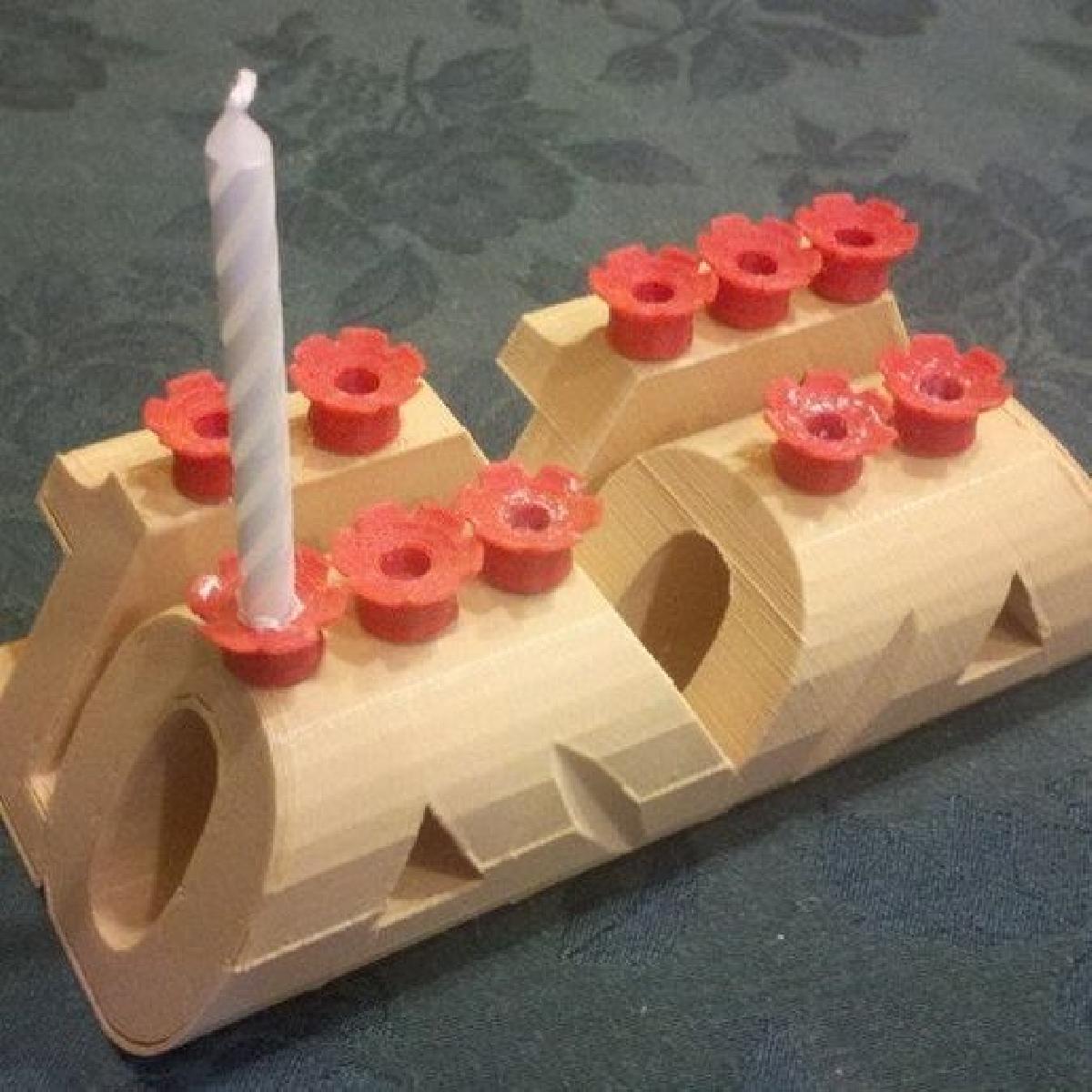 Suporte de vela de aniversario personalizavel