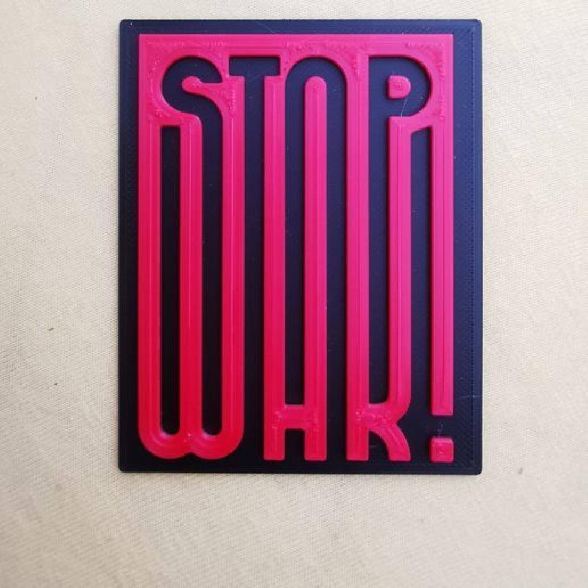 ADESIVO LOGO PARE A GUERRA!