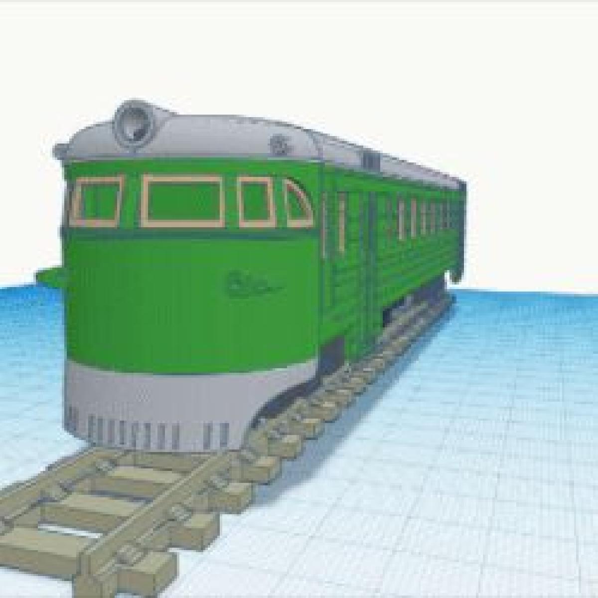 Trem russo ER1 / ER2 carro da frente 62 13 (ESCALA 1/87)