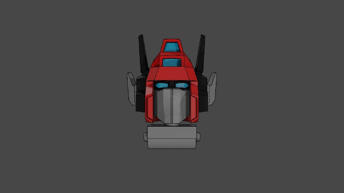 Cabeca do Star Saber impressa em 3D do Transformers IDW