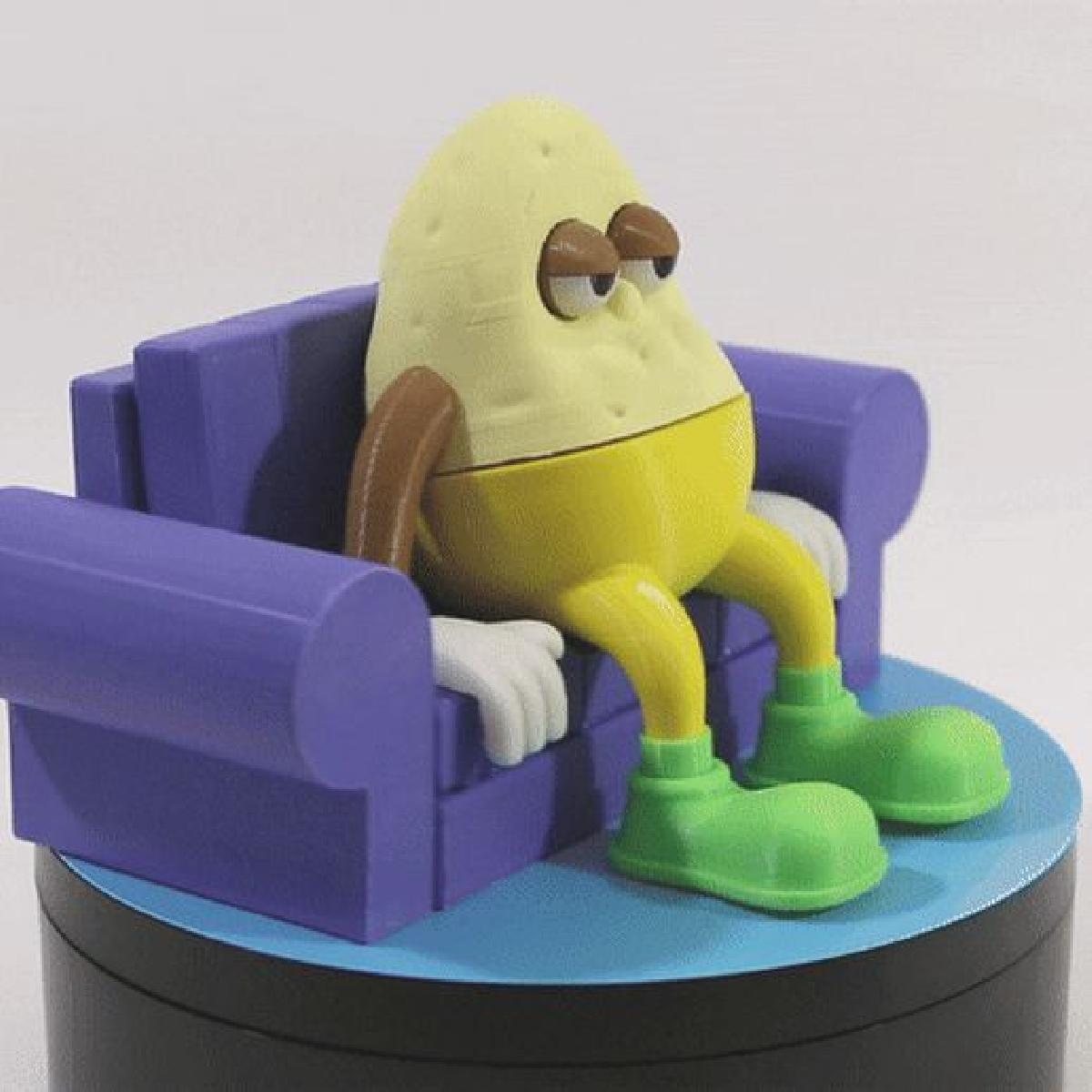 Batata de sofa de desenho animado