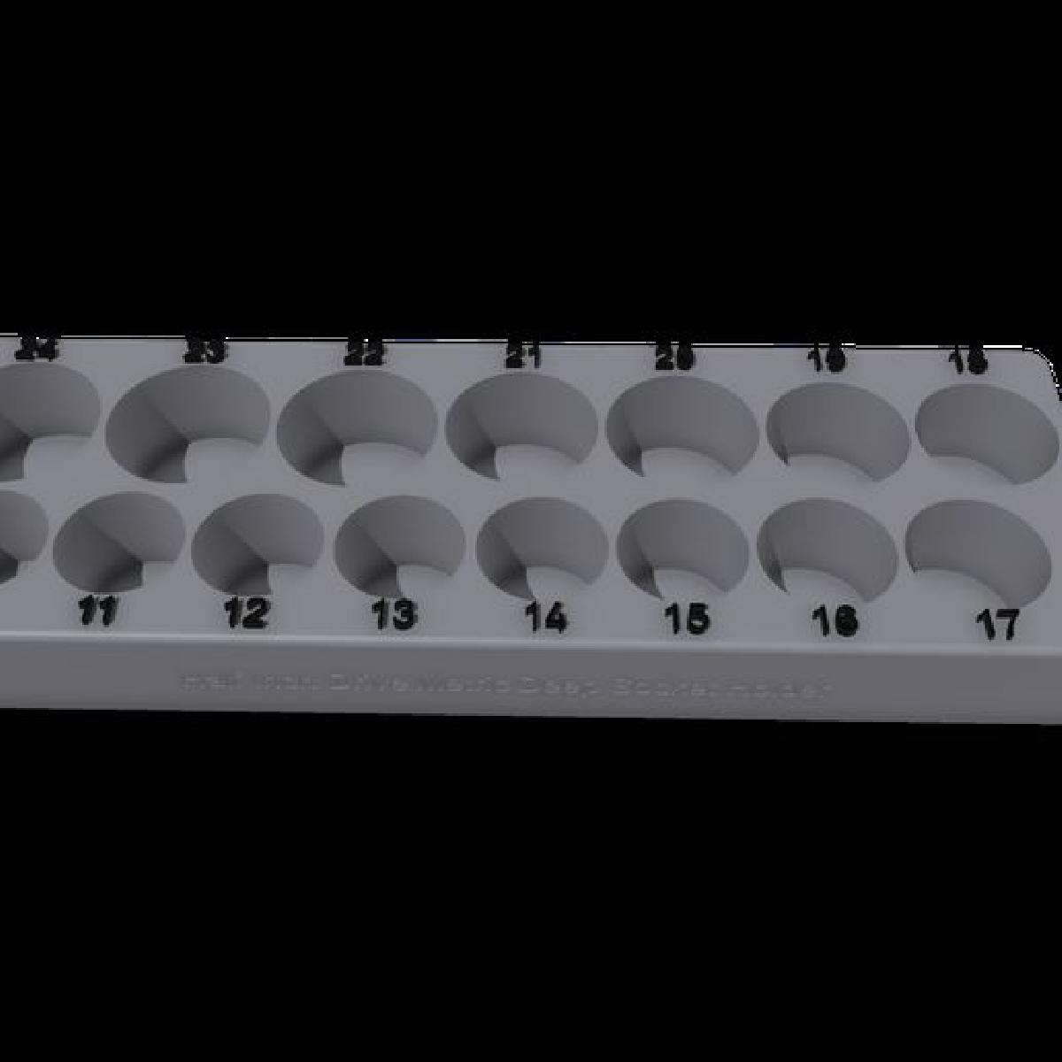 Porta soquete profundo metrico de meia polegada