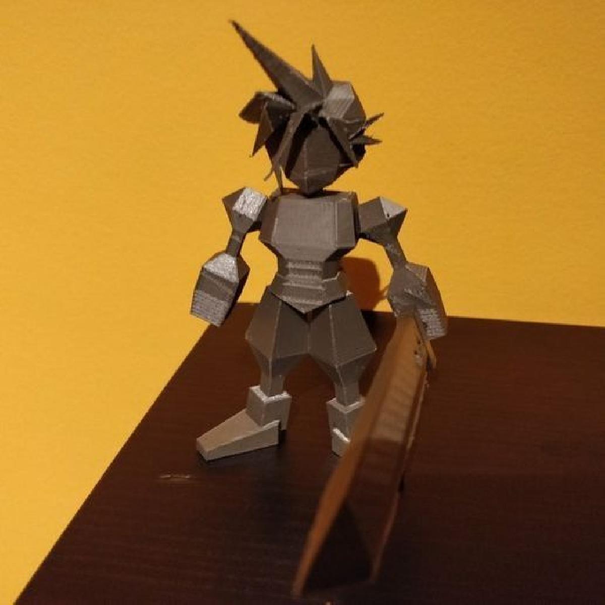 Nuvem lowpoly com espada buster