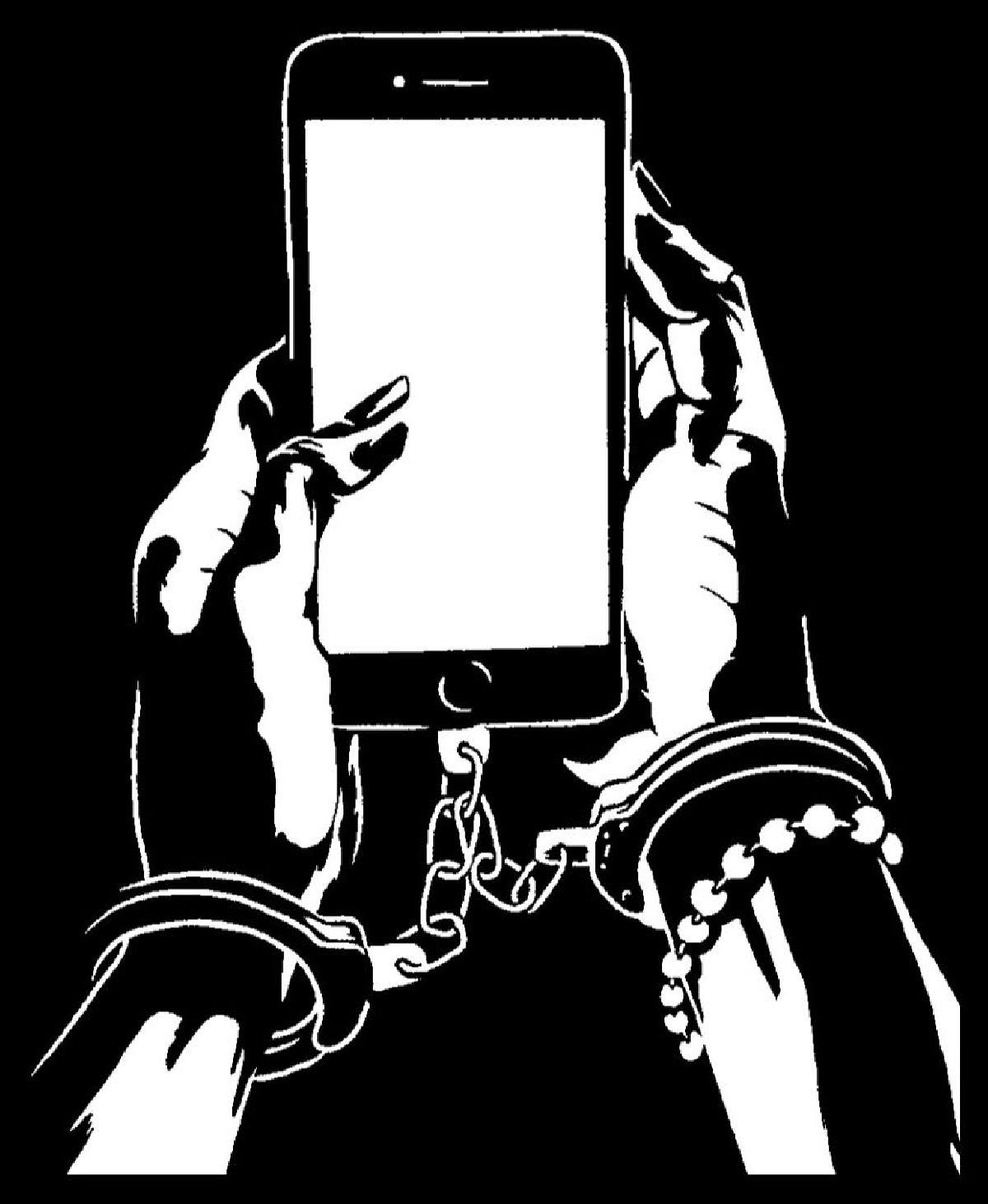 Estencil de escravo de telefone