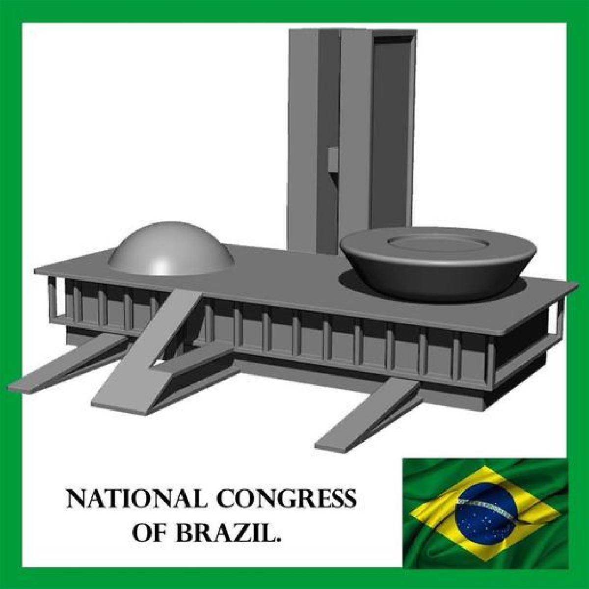 O predio principal do Congresso Nacional do Brasil