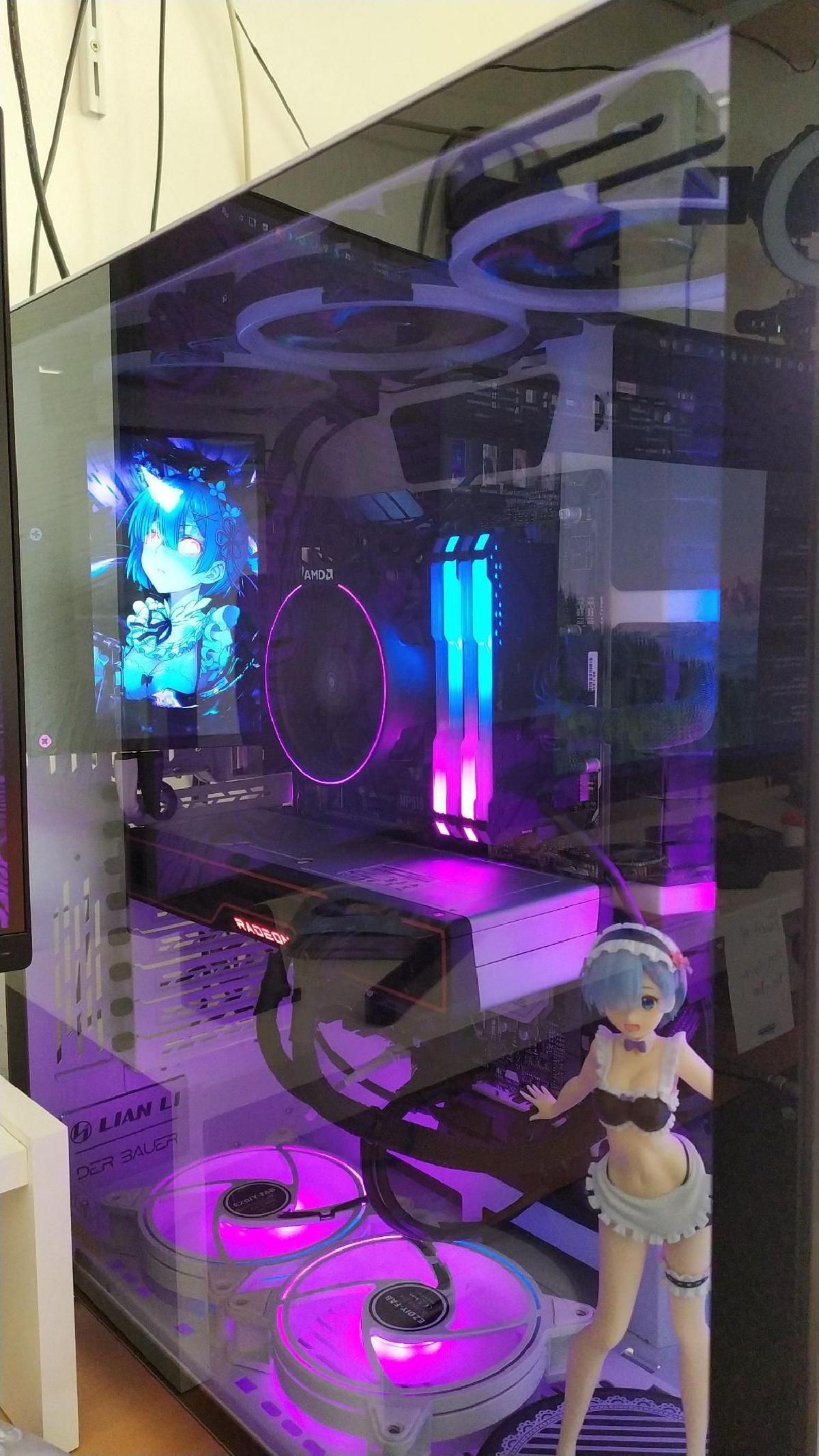 Suporte para monitor de 7 polegadas em angulo LianLi O11 XL