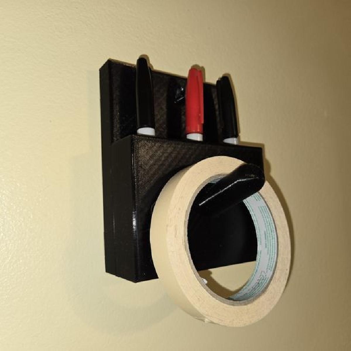 Estacao de Rotulagem e Organizador de Suporte para Fita Adesiva e Marcador Sharpie