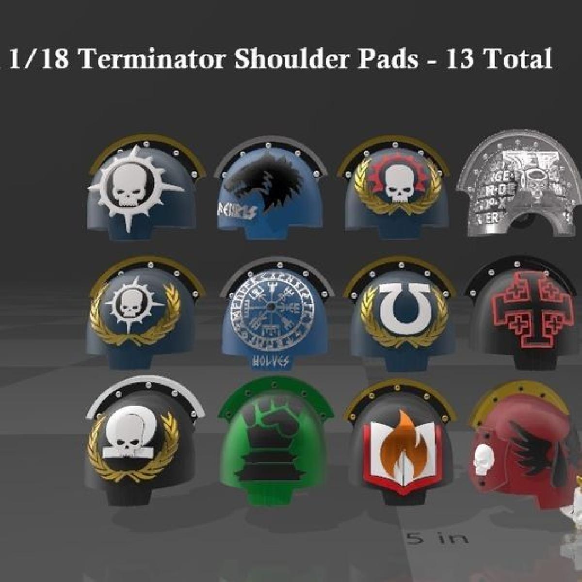 Protetores de Ombro Terminator 1/18 Personalizados   Total de 13