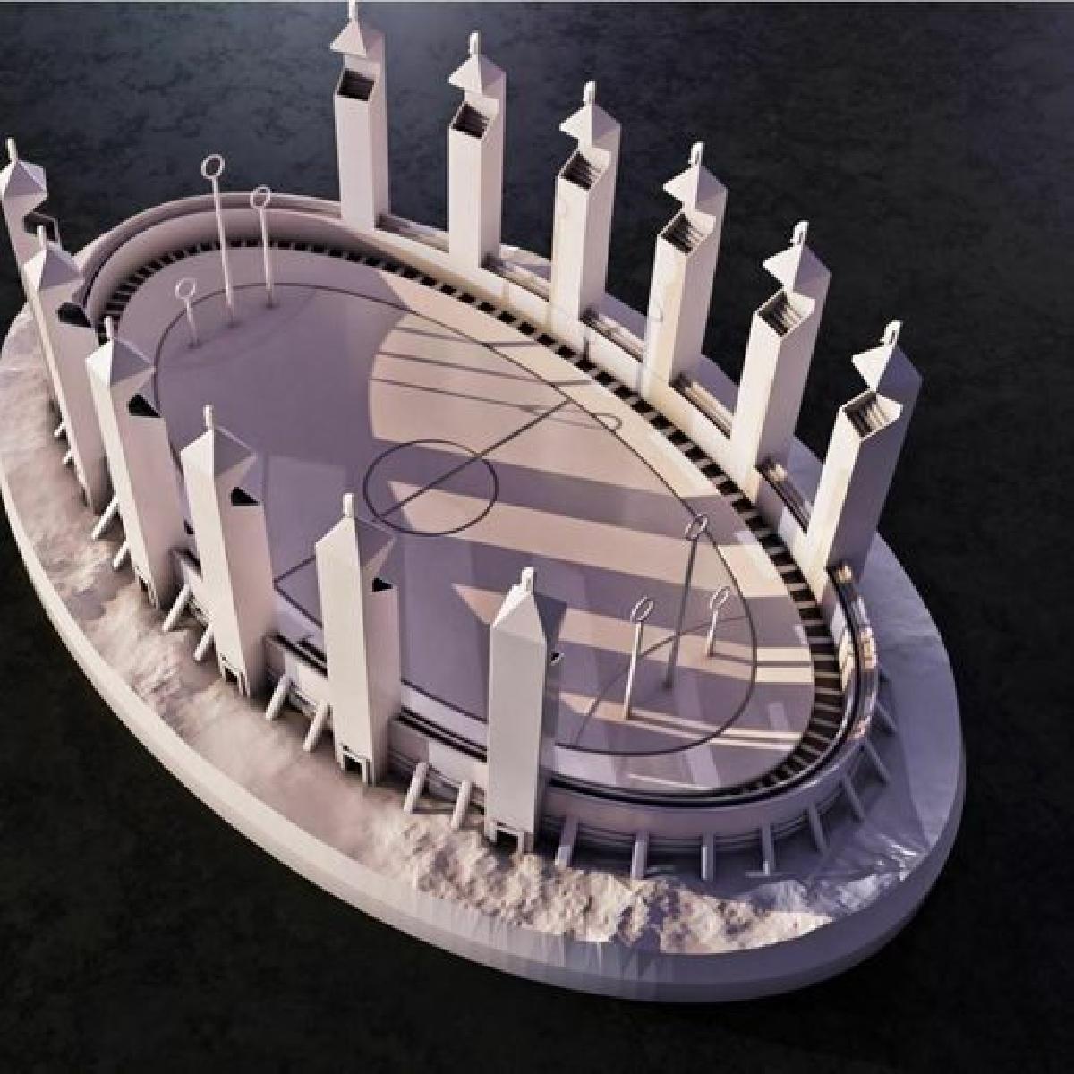 Campo de Quidditch Harry Potter Impressao 3D