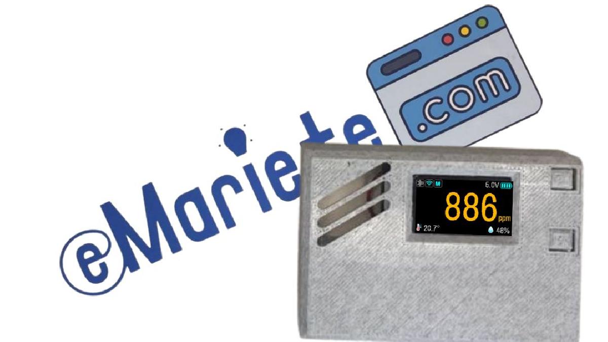 Case de gadget CO2 para bateria 18650 Um case de medidor de CO2 com display colorido TFT TTGO T Display e sensores Sensirion SCD30, SCD40, SCD41.