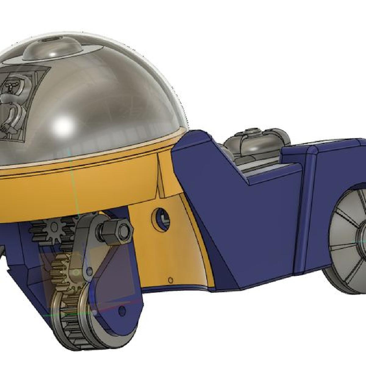 Carro Direcionavel com Motor Unico