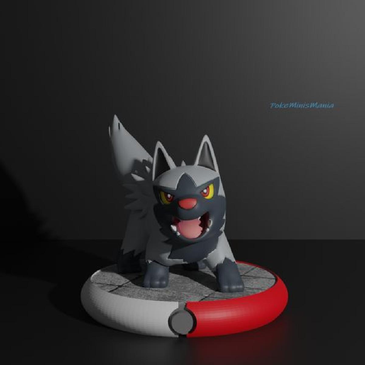 Modelo de impressao 3D do Pokemon Poochyena