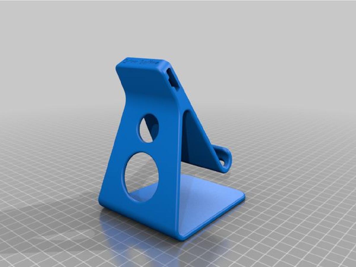 Suporte para smartphones com aspas.