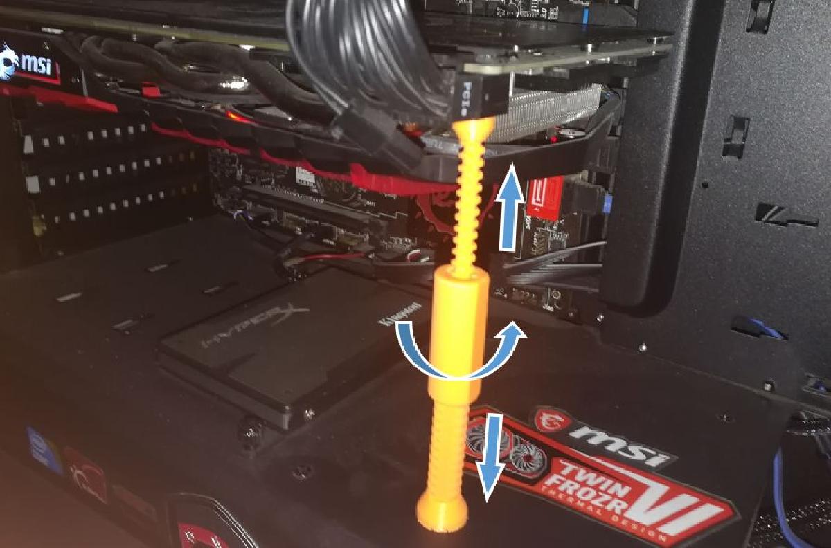 Parafuso de fixacao para placa grafica