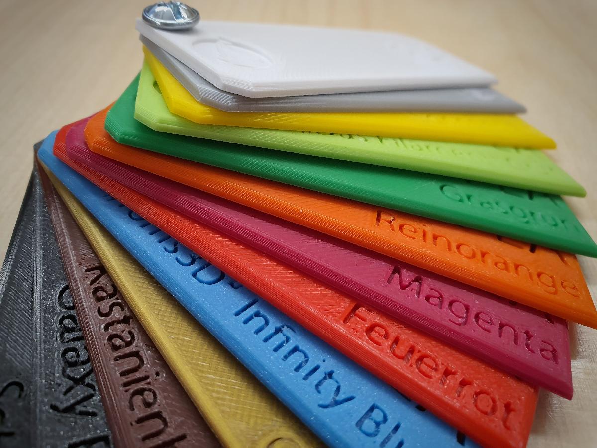 Amostras de cor para meu leque de cores
