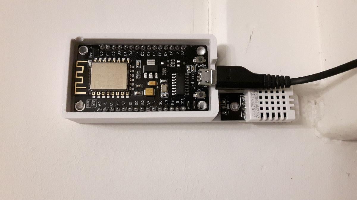 Caixa do sensor para LoLin NodeMCU V3 (ESP8266) + DHT 11/22