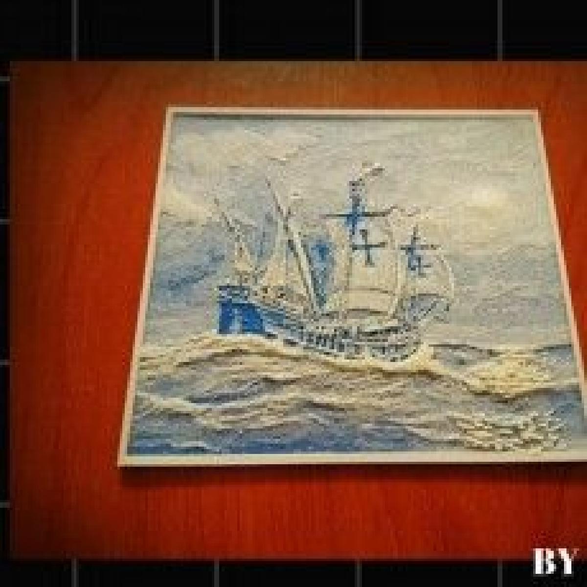 Desenho 3D Carabela Santa Cruz