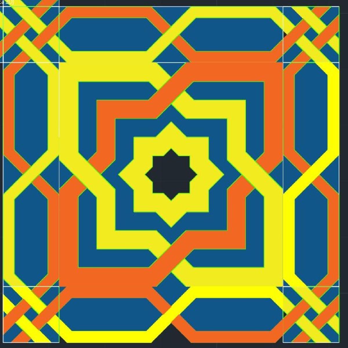 Rosa mosaico mudejar para teto