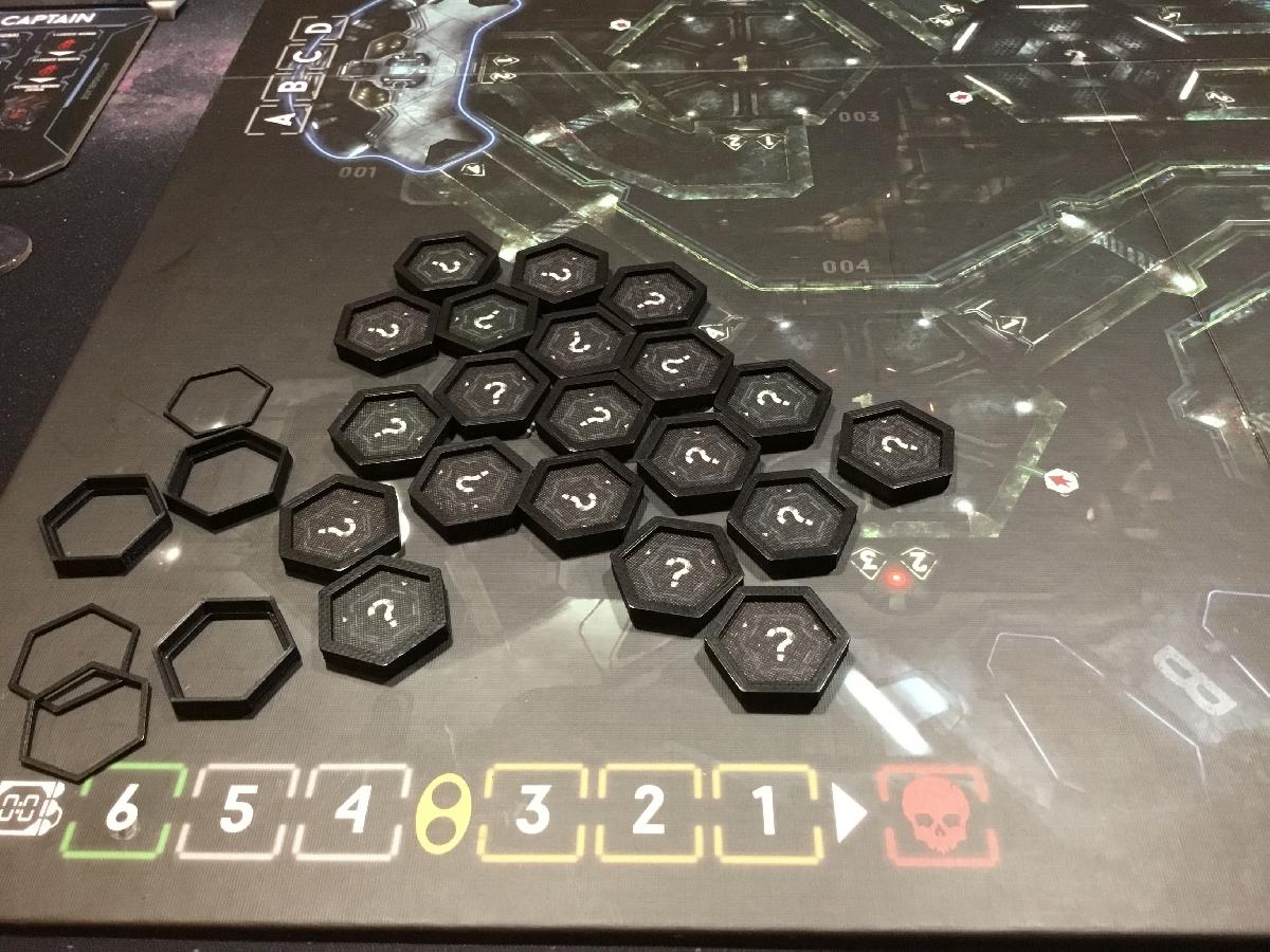 Estrutura de 6 caixas para as fichas de exploracao no jogo Nemesis.