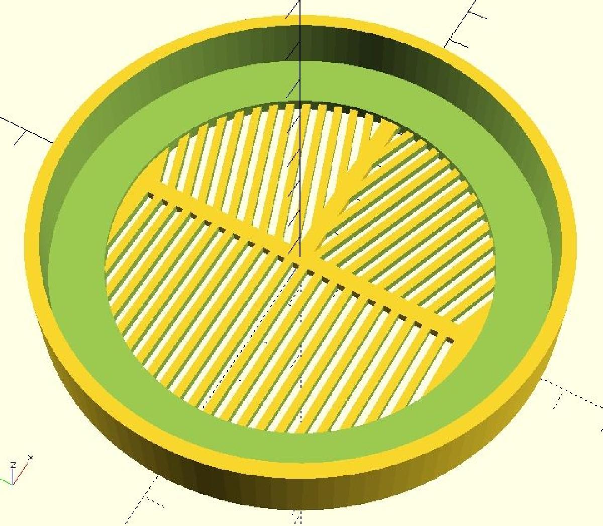 Mascara Bahtinov personalizada Arquivo OpenScad parametrico incluindo o "fator Bahtinov" Mascaras para William Optics GTF81 e MAK Intes Micro M603.
