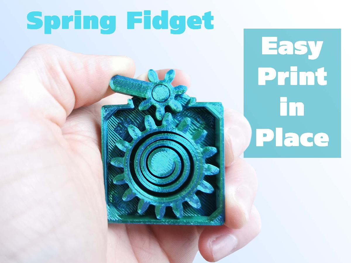 Engrenagem de Fidget Spring   Impresso no lugar facil pequeno