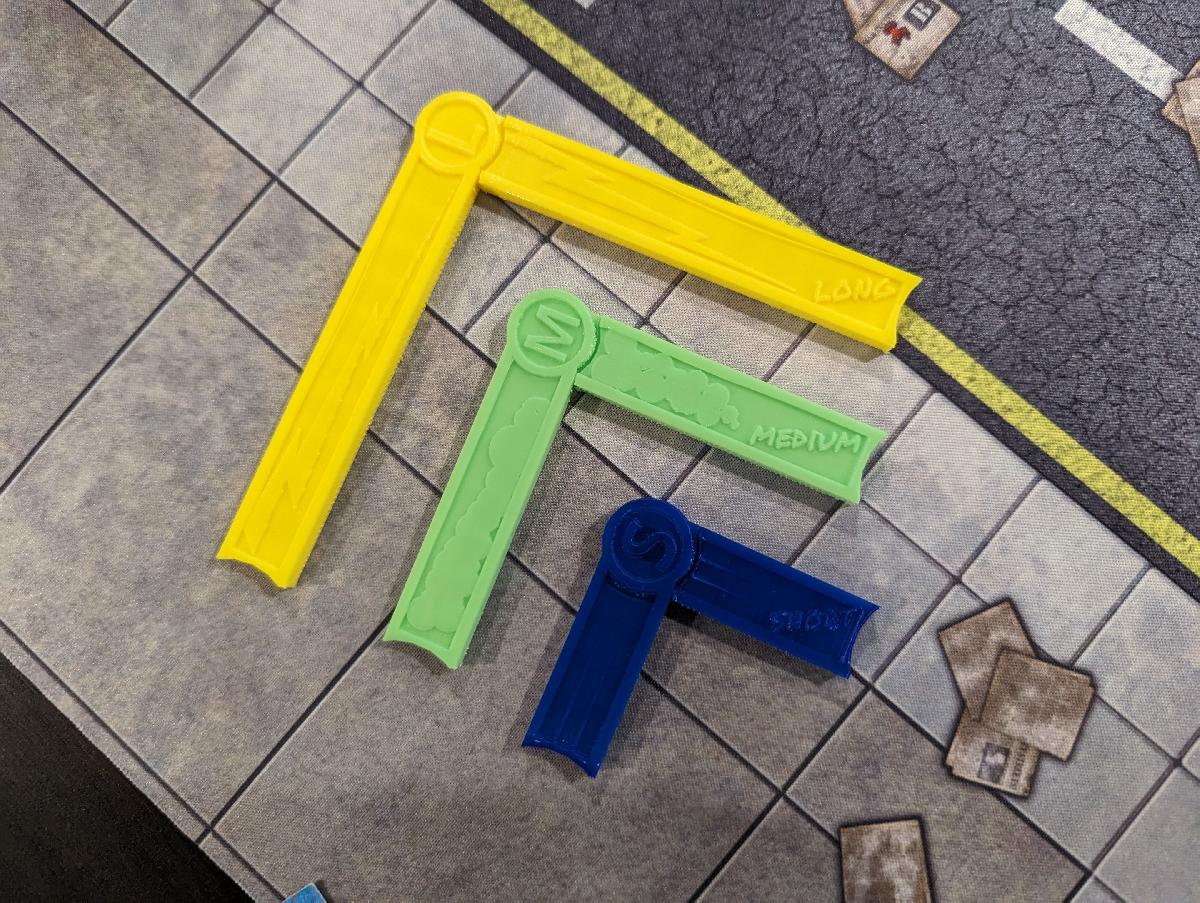 Regras de movimento articuladas do Marvel Crisis Protocol (MCP). Curto, Medio, Longo.