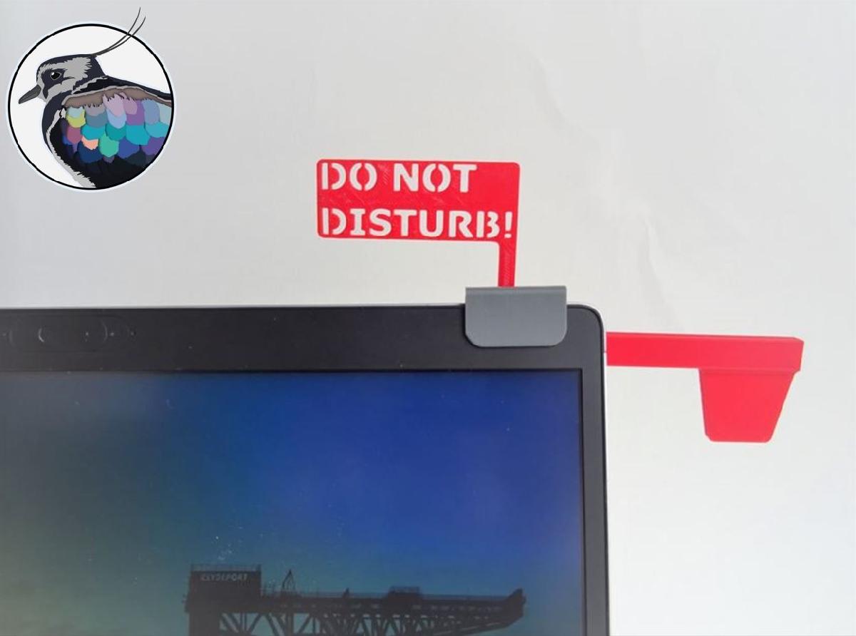 Nao Perturbe   Sinal de Virar para Chamada de Video no Laptop