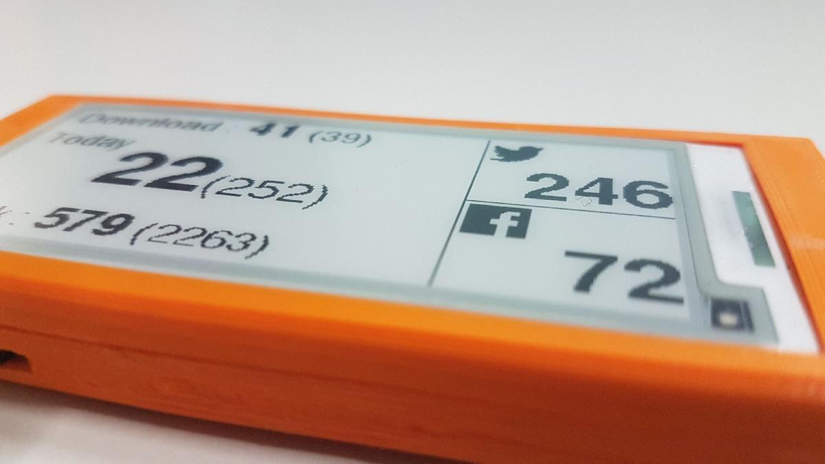Envelope MyMonitor para e paper de 2,9" com ESP8266