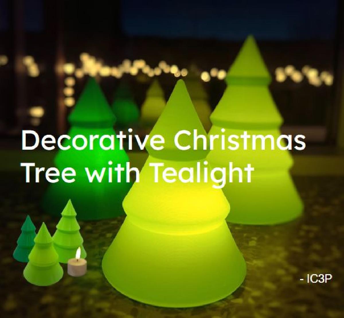 Arvore de Natal Decorativa com Vela de Cha