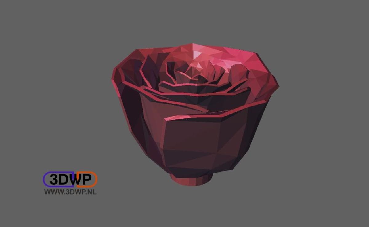 A Rosa de Jillian Fixada (Feita Solida Com MeshMixer)