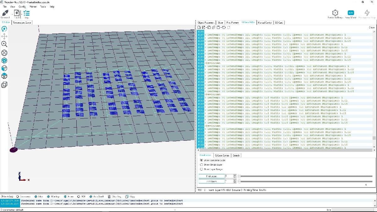 Otimizacao da 1ª Camada (gerador de g code)
