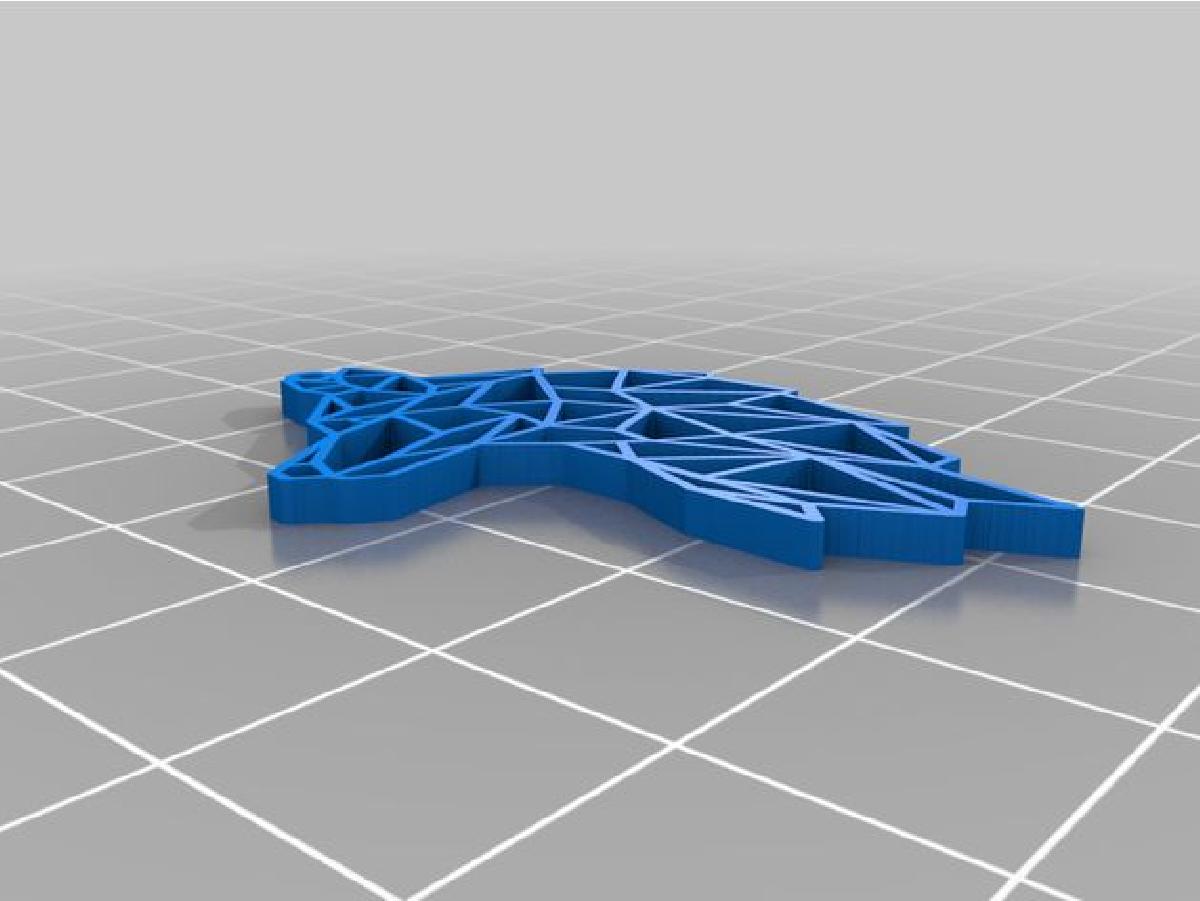 Chaveiro de Lobo Minimalista