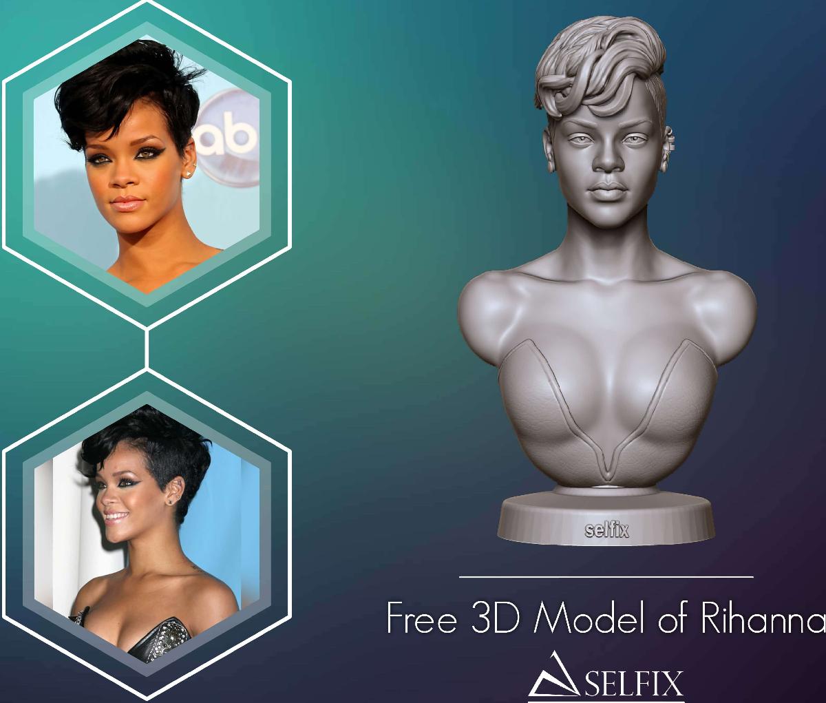 Modelo 3D gratuito do rosto humano para impressão 3D