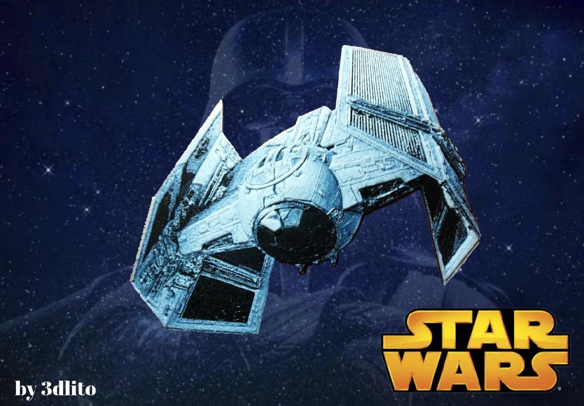 Nave de Combate Star Wars desenho 3D
