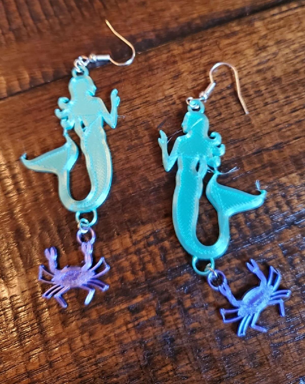 Brincos de Sereia e Caranguejo